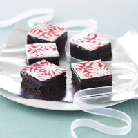 Peppermint-topped Brownies Recipe | MyRecipes image