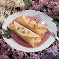Lilac Cream Crepes Recipe: How to Make It image