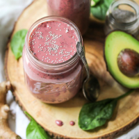 Anti-Inflammatory Cherry-Spinach Smoothie Recipe | EatingWell image