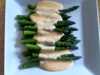 Asparagus with Cheese Sauce | Just A Pinch Recipes image