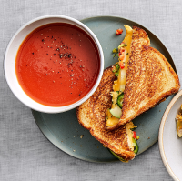 Veggie Grilled Cheese with Tomato Soup Recipe | EatingWell image