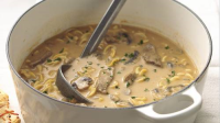 Creamy Beef, Mushroom and Noodle Soup Recipe ... image