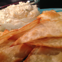 Cold Beer Cheese Dip with Wonton Chips Recipe | Allrecipes image