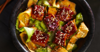 Char Siu Glazed Tofu with Pickled Vegetables & Steamed ... image
