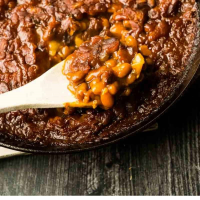 Cast Iron Skillet Baked Beans - Old Fashioned Recipes ... image