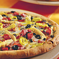 Antipasto Pizza Recipe | MyRecipes image