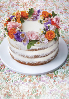 Lemon Naked Cake Recipe with Flower Crown | Southern Living image
