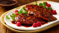 Grilled Chicken with Raspberry Chipotle Glaze Recipe ... image