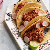 Chicken Mole Tacos Recipe | EatingWell image