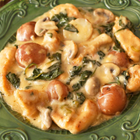 Smothered Chicken with Spinach, Potatoes, and Mushrooms ... image