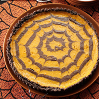Chocolate Pumpkin Spider Tart Recipe: How to Make It image