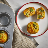 Baked Broccoli-Cheddar Quinoa Bites Recipe | EatingWell image