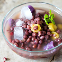 Red Bean Soup with Taro Balls | China Sichuan Food image