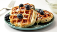 Blueberry Biscuit Waffles Recipe - Pillsbury.com image