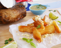 Fried Cassava Chips Recipe | SideChef image