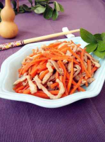 Fried Carrots with Shredded Pork recipe - Simple Chinese Food image