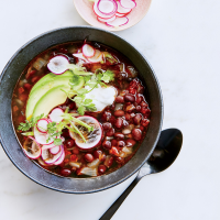 Black Bean and Chorizo Soup Recipe - Kathy Gunst | Food & Wine image