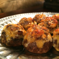 Bacon and Cheddar Stuffed Mushrooms Recipe | Allrecipes image