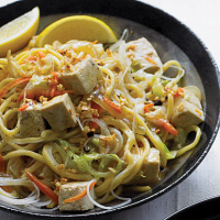Stir-fried Thick & Thin Noodles & Vegetables & Tofu Recipe ... image