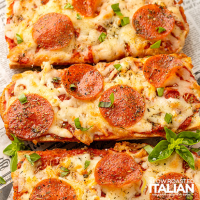 Air Fryer French Bread Pizza - The Slow Roasted Italian image