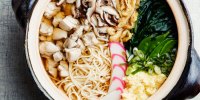 Nabeyaki Udon Soup with Chicken, Spinach, and Mushrooms ... image
