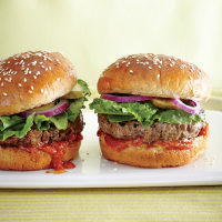 Bloody Mary Burgers Recipe | MyRecipes image