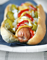 Feisty Mustard Topped Hot Dogs Recipe - Food.com image
