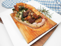 Maple Plank-Grilled Italian Stuffed Pork Chops Recipe ... image