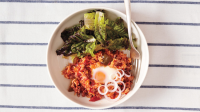 Spanish Rice with Ground Beef and Eggs Recipe | Martha Stewart image