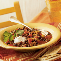 Mexican Black-Bean Chili Recipe | MyRecipes image