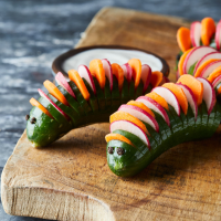 Mini Cucumber Caterpillars Recipe | EatingWell image