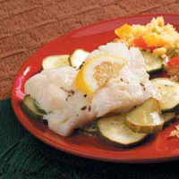 Lemony Fish and Cucumbers Recipe: How to Make It image