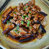 Ma Po Eggplant in Garlic Sauce Recipe - Andrew Zimmern ... image