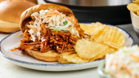 Slow Cooker Sweet and Smoky Pulled Chicken Recipe by Noah ... image