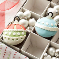 Christmas Ornament Cupcakes | Better Homes & Gardens image