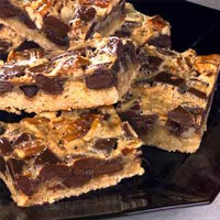 Chunky Pecan Pie Bars Recipe | Land O’Lakes image