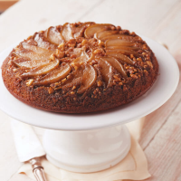 Pear & Walnut Upside-Down Cake Recipe | Land O’Lakes image