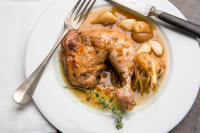 Chicken With Heads of New Garlic Recipe - NYT Cooking image