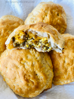 Stuffed Pillsbury Biscuits for Breakfast - My Heavenly Recipes image