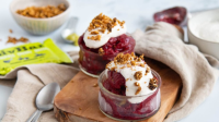 Cherry Sorbet with Dairy Free Lemongrass Whipped Cream ... image