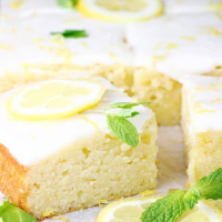 Lemon Blondies with Lemon Glaze — Let's Dish Recipes image