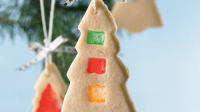 Stained-Glass Christmas Tree Cookies Recipe - BettyCrocker.com image