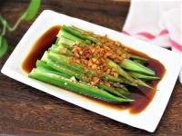 Okra in Garlic Oyster Sauce Salad | China Food Chinese ... image