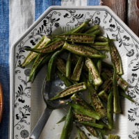 Roasted Fresh Okra Recipe: How to Make It - Taste of Home image
