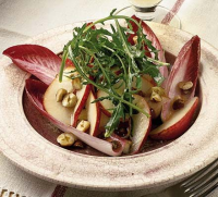 Red chicory, pear & hazelnut salad recipe | BBC Good Food image
