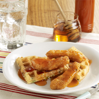 Chicken & Waffles with Hot Honey Sauce | Ready Set Eat image