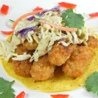 Fish Tacos with Honey-Cumin Cilantro Slaw and Chipotle ... image
