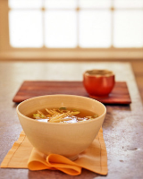 Miso Soup with Enoki Mushrooms Recipe | Martha Stewart image
