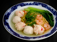 Shrimp and Fish Balls Noodle Soup - Devour.Asia image