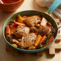 Braised Chicken & Fall Vegetables Recipe | EatingWell image